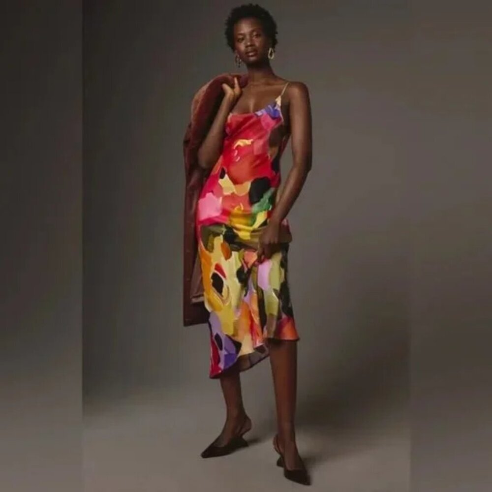 Anthropologie Conditions Apply Elva Midi Slip Dress